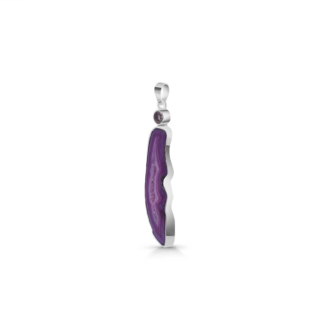 Purple Agate Pendant-(APU-P-18.)